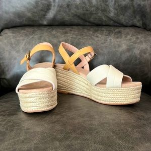 NWOT Toms platform sandal size 9. Worn once inside! Smoke free